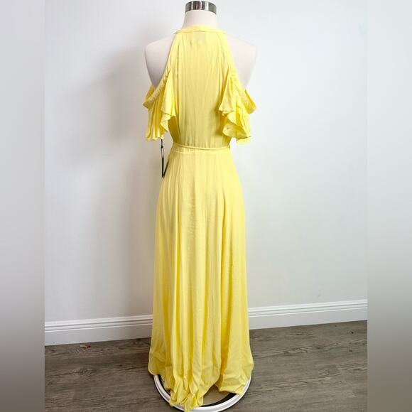 Privacy Please Acme Dress Yellow Wrap Maxi size XS NWT - Picture 5 of 10